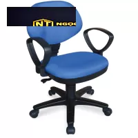 Ghế nhân viên đệm tựa bọc vải, chân và tay ghế bằng nhựa SG555